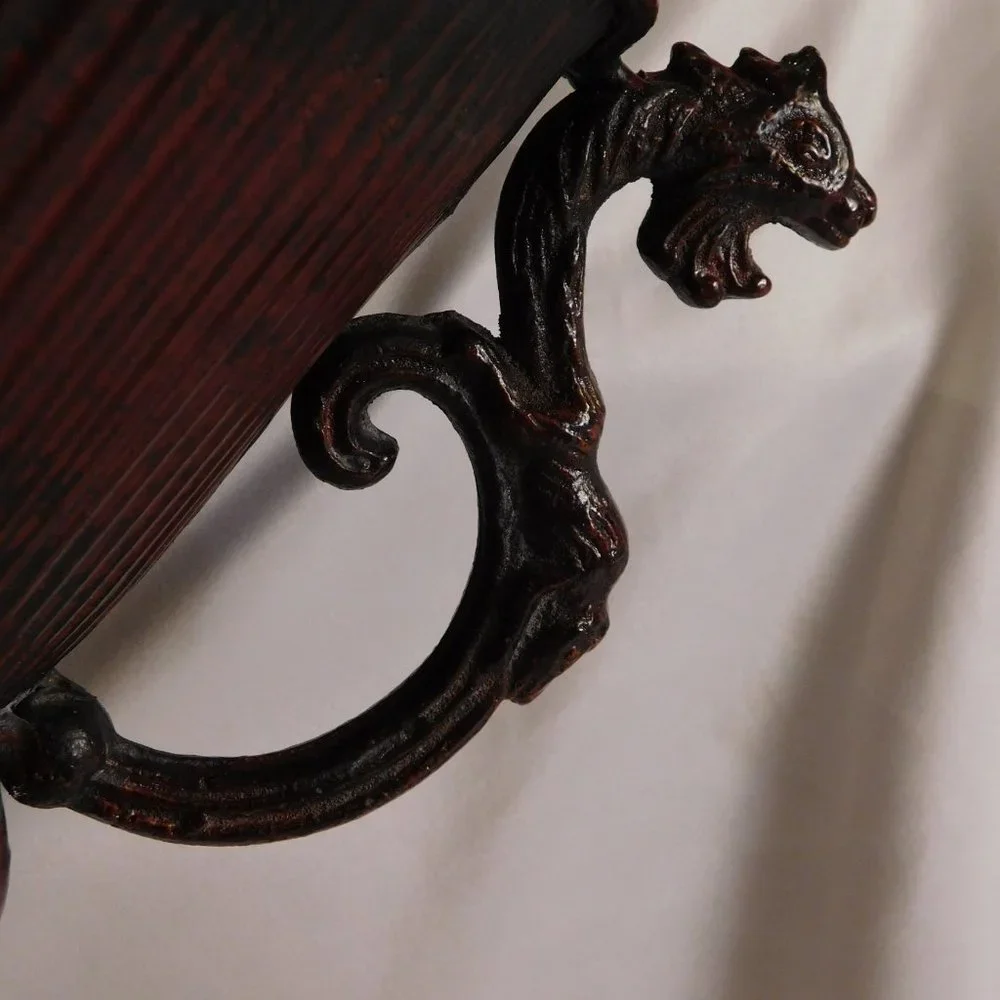 Vintage Gothic Victorian Griffin Motif Handle Footed Centerpiece - Picture 7 of 10